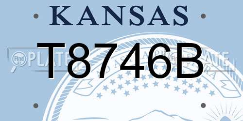 T8746B Kansas License Plate