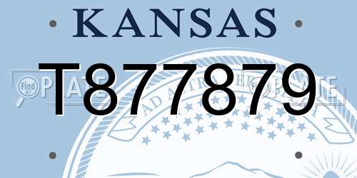 T877879 Kansas License Plate