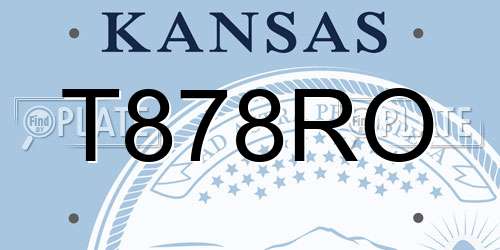 T878RO Kansas License Plate