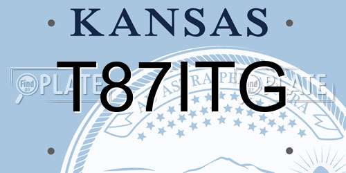 T87ITG Kansas License Plate