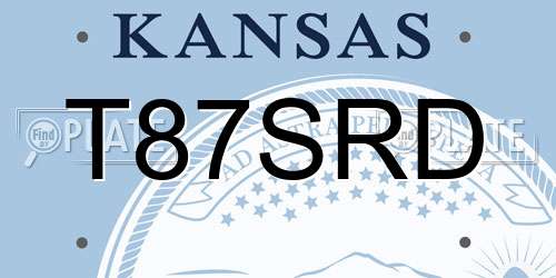 T87SRD Kansas License Plate