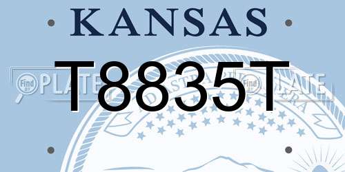 T8835T Kansas License Plate