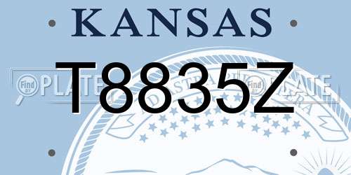 T8835Z Kansas License Plate