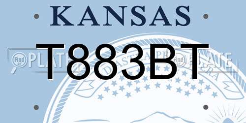 T883BT Kansas License Plate