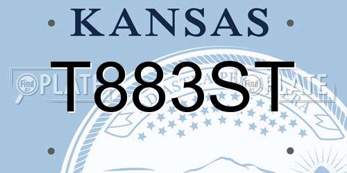 T883ST Kansas License Plate