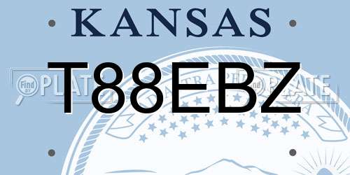 T88EBZ Kansas License Plate