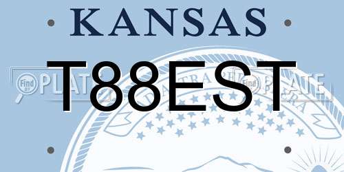 T88EST Kansas License Plate