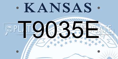 T9035E Kansas License Plate
