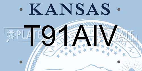 T91AIV Kansas License Plate