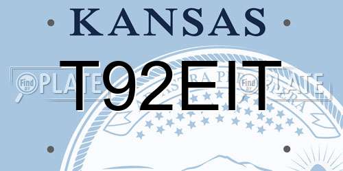 T92EIT Kansas License Plate