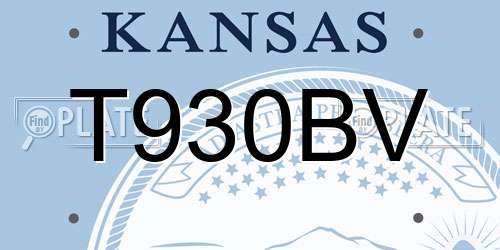 T930BV Kansas License Plate