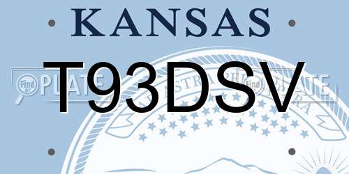T93DSV Kansas License Plate