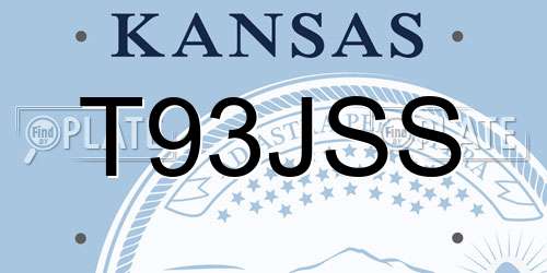 T93JSS Kansas License Plate