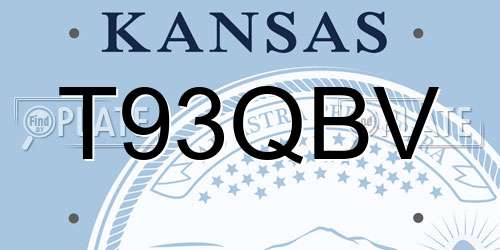 T93QBV Kansas License Plate