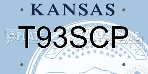 T93SCP Kansas License Plate