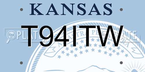 T94ITW Kansas License Plate