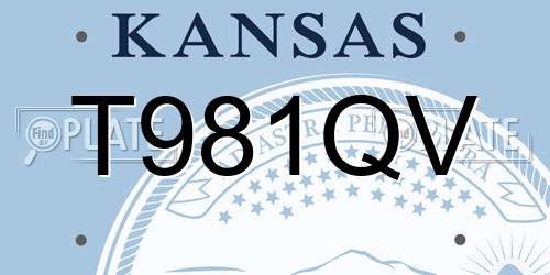 T981QV Kansas License Plate