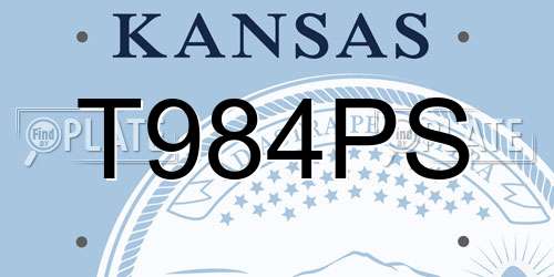 T984PS Kansas License Plate