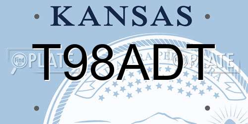T98ADT Kansas License Plate