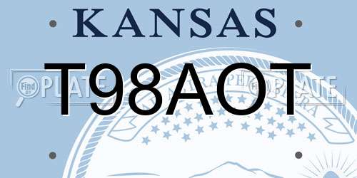 T98AOT Kansas License Plate