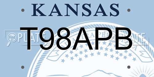 T98APB Kansas License Plate