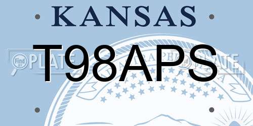 T98APS Kansas License Plate