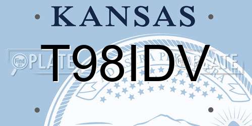 T98IDV Kansas License Plate
