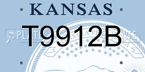 T9912B Kansas License Plate