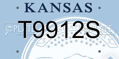 T9912S Kansas License Plate