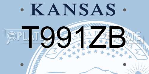 T991ZB Kansas License Plate