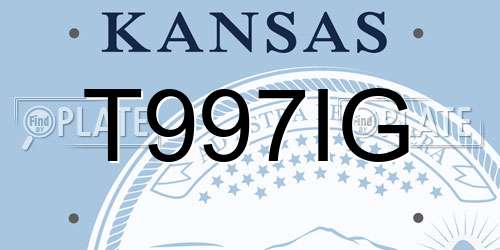 T997IG Kansas License Plate