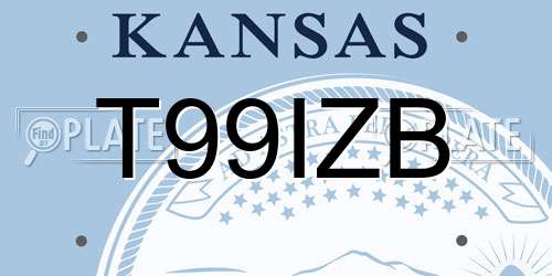 T99IZB Kansas License Plate