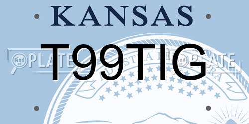 T99TIG Kansas License Plate