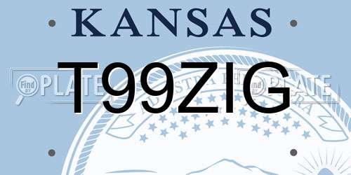 T99ZIG Kansas License Plate