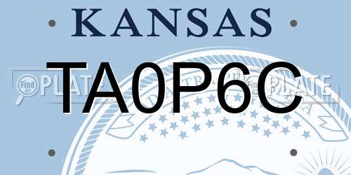 TA0P6C Kansas License Plate