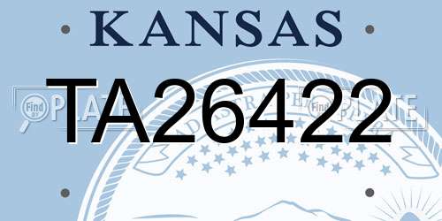 TA26422 Kansas License Plate