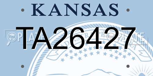 TA26427 Kansas License Plate