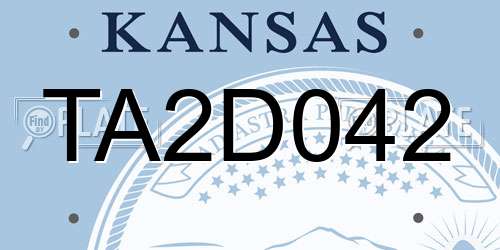 TA2D042 Kansas License Plate