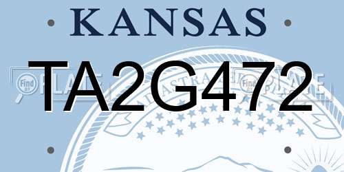 TA2G472 Kansas License Plate