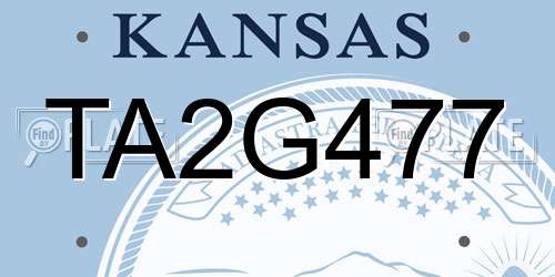 TA2G477 Kansas License Plate