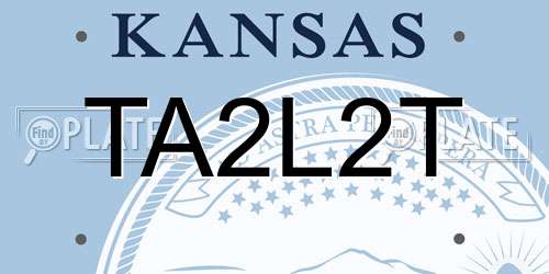 TA2L2T Kansas License Plate
