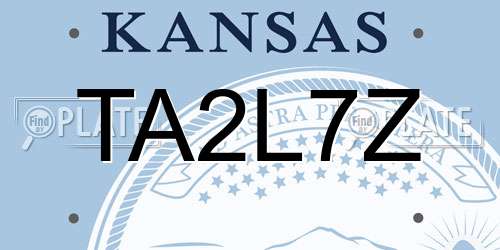 TA2L7Z Kansas License Plate
