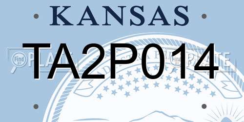 TA2P014 Kansas License Plate