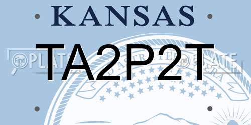 TA2P2T Kansas License Plate