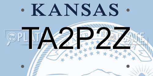TA2P2Z Kansas License Plate