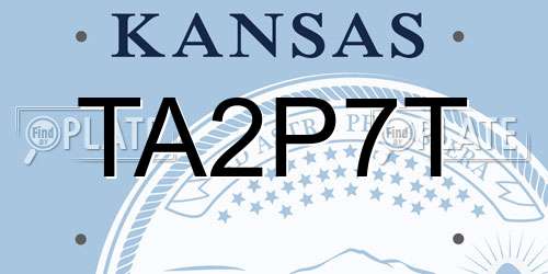 TA2P7T Kansas License Plate