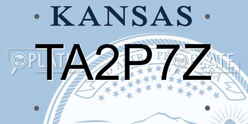 TA2P7Z Kansas License Plate