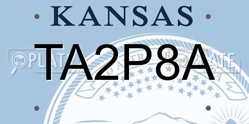 TA2P8A Kansas License Plate