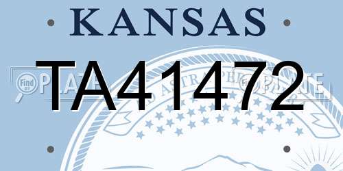 TA41472 Kansas License Plate