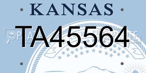 TA45564 Kansas License Plate